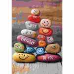 Glückwunschkarte Geburtstag/Steine