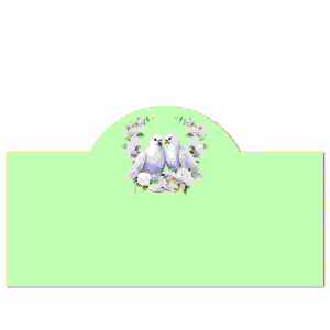 Tischkarte Hochzeit mit Tauben