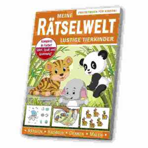 Rätsel für Kinder Tierwelt, 96 Seiten mit Rätseln, 16,5x23,5cm