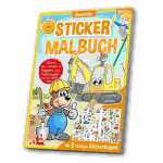 Sticker Malbuch Baustelle, 64 Seiten , 2 bunte...