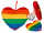 OOTB Plüschherz in Regenbogenfarben Pride