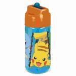 Trinkflasche Pokémon mit Trinkhalm 430ml, P:OS