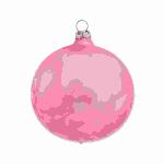 Weihnachtskugel 6cm pink eis, mundgeblasen