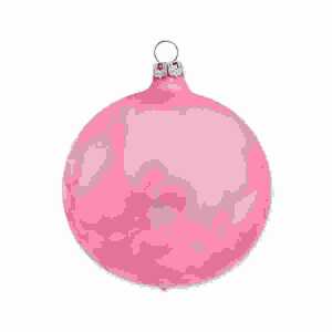 Weihnachtskugel 8cm pink eis, mundgeblasen