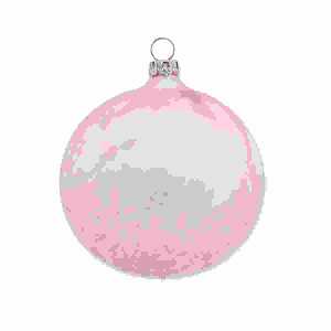 Weihnachtskugel 8cm rosé eis, mundgeblasen