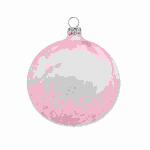 Weihnachtskugel 8cm rosé eis, mundgeblasen