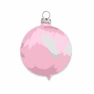 Weihnachtskugel 6cm rosé eis, mundgeblasen