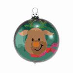 Weihnachtskugel 6cm farngrün glanz, mundgeblasen,...