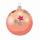 Weihnachtskugel 8cm hummer matt, mundgeblasen, Dekor Sternentanz
