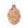 Christbaumschmuck gedrehtes Ei 6cm Apricot, mundgeblasen