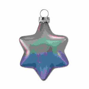 Christbaumschmuck Stern 6cm Usambara glanz, mundgeblasen, 2 farbig