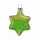 Christbaumschmuck Stern 6cm Wiesengrün, mundgeblasen, 2 farbig