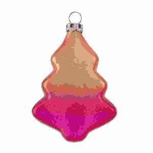 Christbaumschmuck pink eis, mundgeblasen, 2 farbig