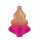 Christbaumschmuck pink eis, mundgeblasen, 2 farbig