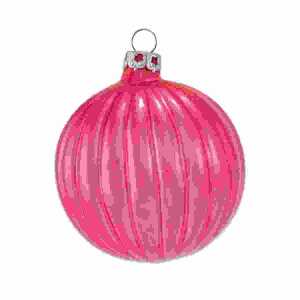 Weihnachtskugel 6cm pink, mundgeblasen
