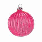 Weihnachtskugel 6cm pink, mundgeblasen