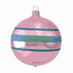 Weihnachtskugel 8cm kamelie glanz, mundgeblasen Dekor...