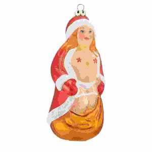 Christbaumschmuck Ornament Chantal 12cm, mundgeblasen