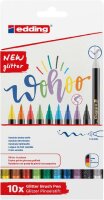 Edding Glitzer Pinselstift 1340 10er-Set sortiert