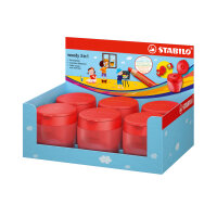 STABILO woody 3 in 1, Dosenspitzer rot 6er Display