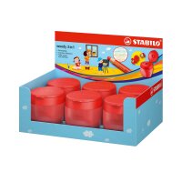 STABILO woody 3 in 1, Dosenspitzer rot 6er Display