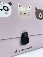 Interdruk Heftbox A4+ mit Griff BeBe Friends Girls rosa