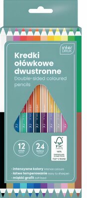 Interdruk Doppelseitige Buntstifte 12 Stück für 24 Farben intensive Farben