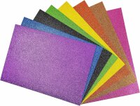 Interdruk Bastelschaum-Glitzer 8 Blatt verschiedene Farben