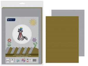 Interdruk WellPappe B4 Gold/Silber 10 Blatt 35x25cm