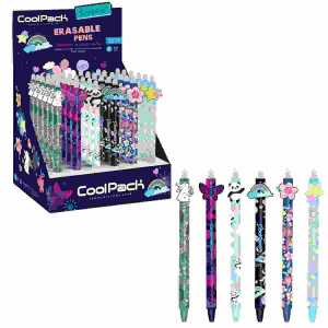 Stift radierbar Girls, 6fach sortiert, Schreibfarbe, blau, 0,5 mm