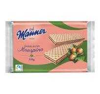 Manner Knuspino Haselnuss 110g, längliche Waffeln mit Haselnusscreme