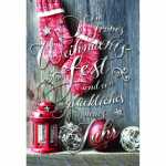 Weihnachtskarte Handschuhe/Windlicht, Druckkarte,...