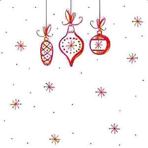 Serviette 33x33cm Happy Holidays, 3-lagig, 20 Stück,