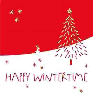 Serviette 33x33cm Happy Wintertime red, 3-lagig, 20 Stück,, ti-flair