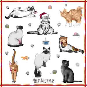 Serviette 33x33cm Merry Meowmas, 3-lagig, 20 Stück,