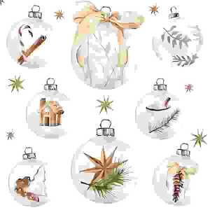 Serviette 33x33cm Naturlige Julekuler, 3-lagig, 20 Stück,, ti-flair