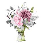 Serviette 33x33cm Musikalisk Vinterbukett, 3-lagig, 20...