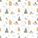 Serviette 33x33cm Piccola Decorazione Invernale white...