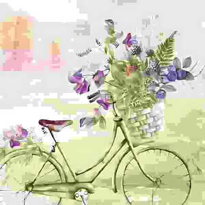 Serviette 33x33cm Summer Ride, 3-lagig, 20 Stück,, ti-flair