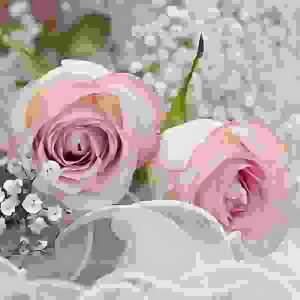 Serviette 33x33cm Ambiance Romantique, 3-lagig, 20 Stück,, ti-flair