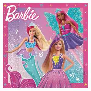 Servietten Barbie Fantasy 33x33cm 20er FSC-Mix, Procos PROCOS