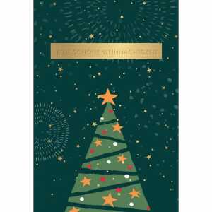 Weihnachtskarte Eine schöne Weihnachtszeit, Green Christmas,