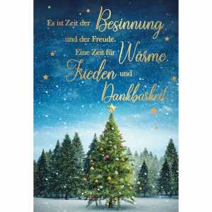 Weihnachtskarte Weihnachtsbaum/Tannen, Green Christmas,