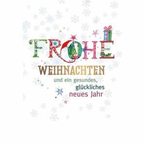 Weihnachtskarte Päckchen/Mütze, Green Christmas,