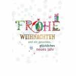 Weihnachtskarte Päckchen/Mütze, Green Christmas,