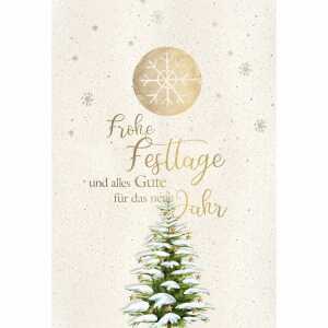 Weihnachtskarte Frohe Festtage Weihnachtsbaum, Green Christmas