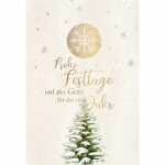 Weihnachtskarte Frohe Festtage Weihnachtsbaum, Green...