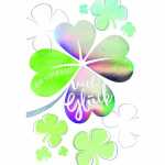 Geburtstagskarte Kleeblatt, Kurt Eulzer EULZER