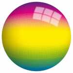 Spielball Regenbogen 13cm Vinyl, John JOHN GMBH