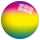 Spielball Regenbogen 13cm Vinyl, John JOHN GMBH